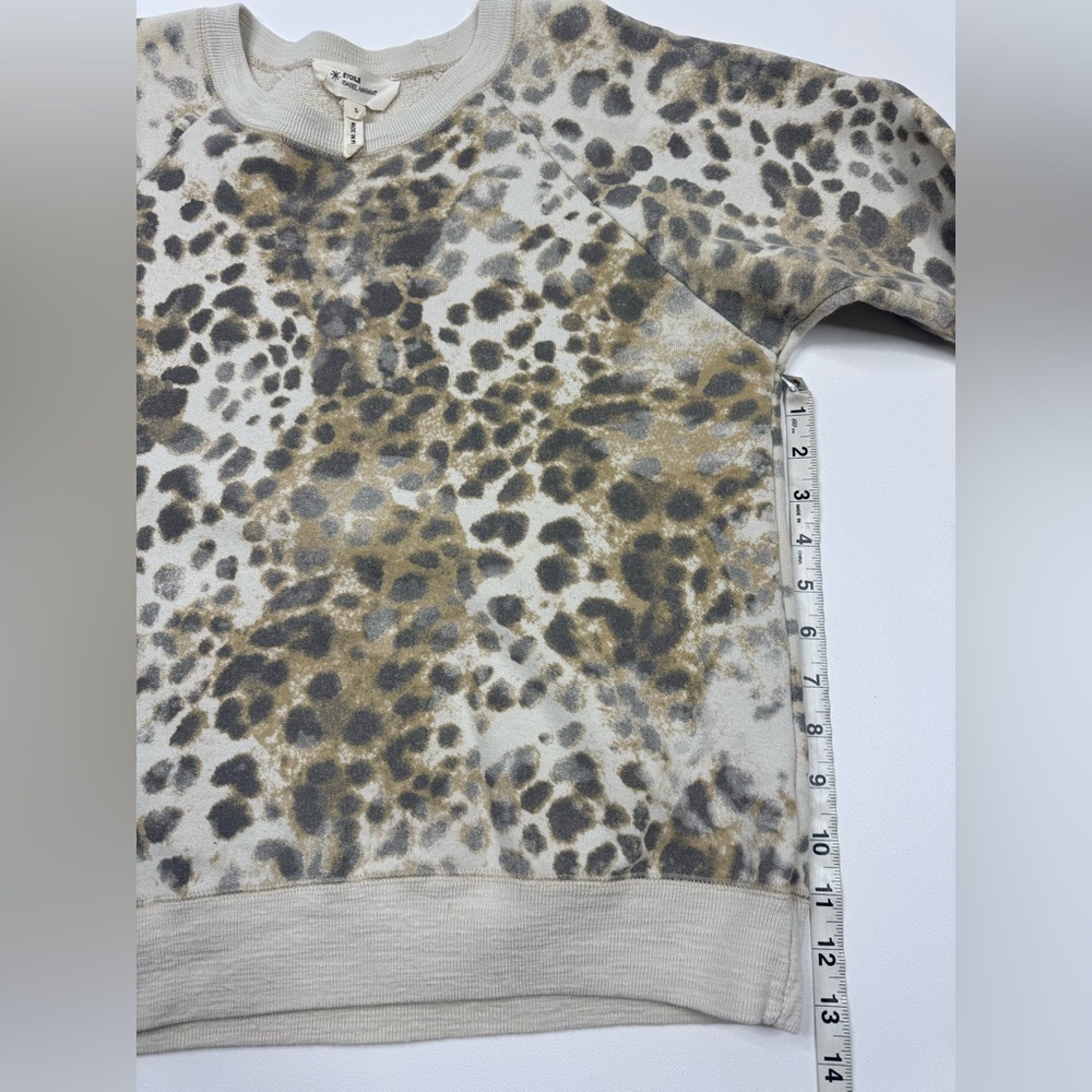 Isabel Marant Etoile Animal Print 100% Cotton French Terry Sweatshirt Size Small - Picture 4 of 10